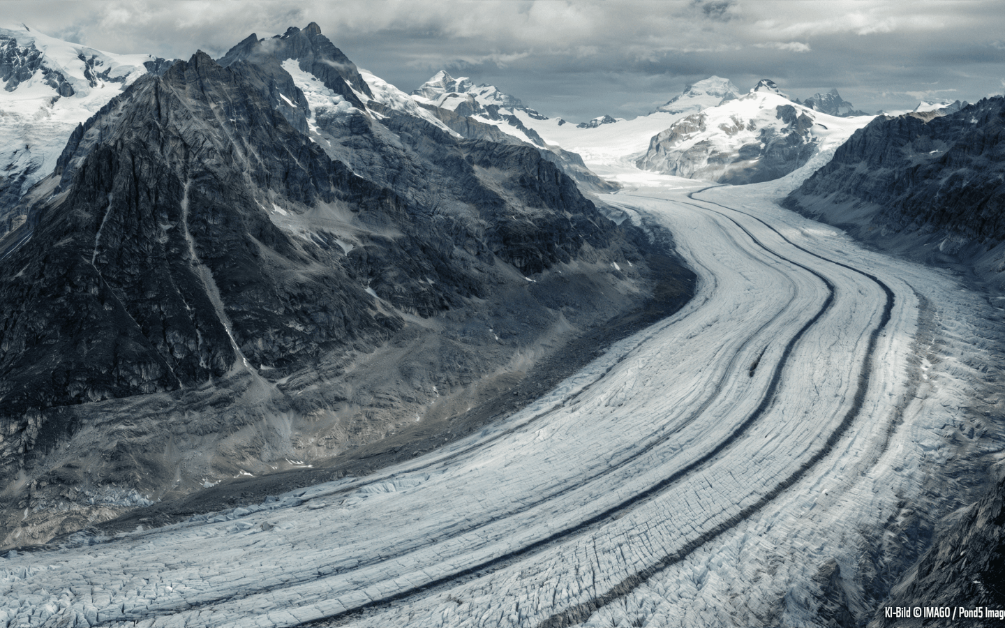 Aletschgletscher (KI) Klimawandel vorher