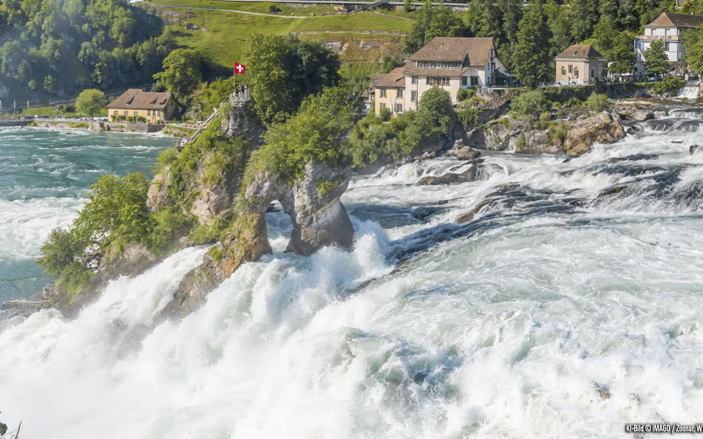 Rheinfall (KI) Klimawandel vorher