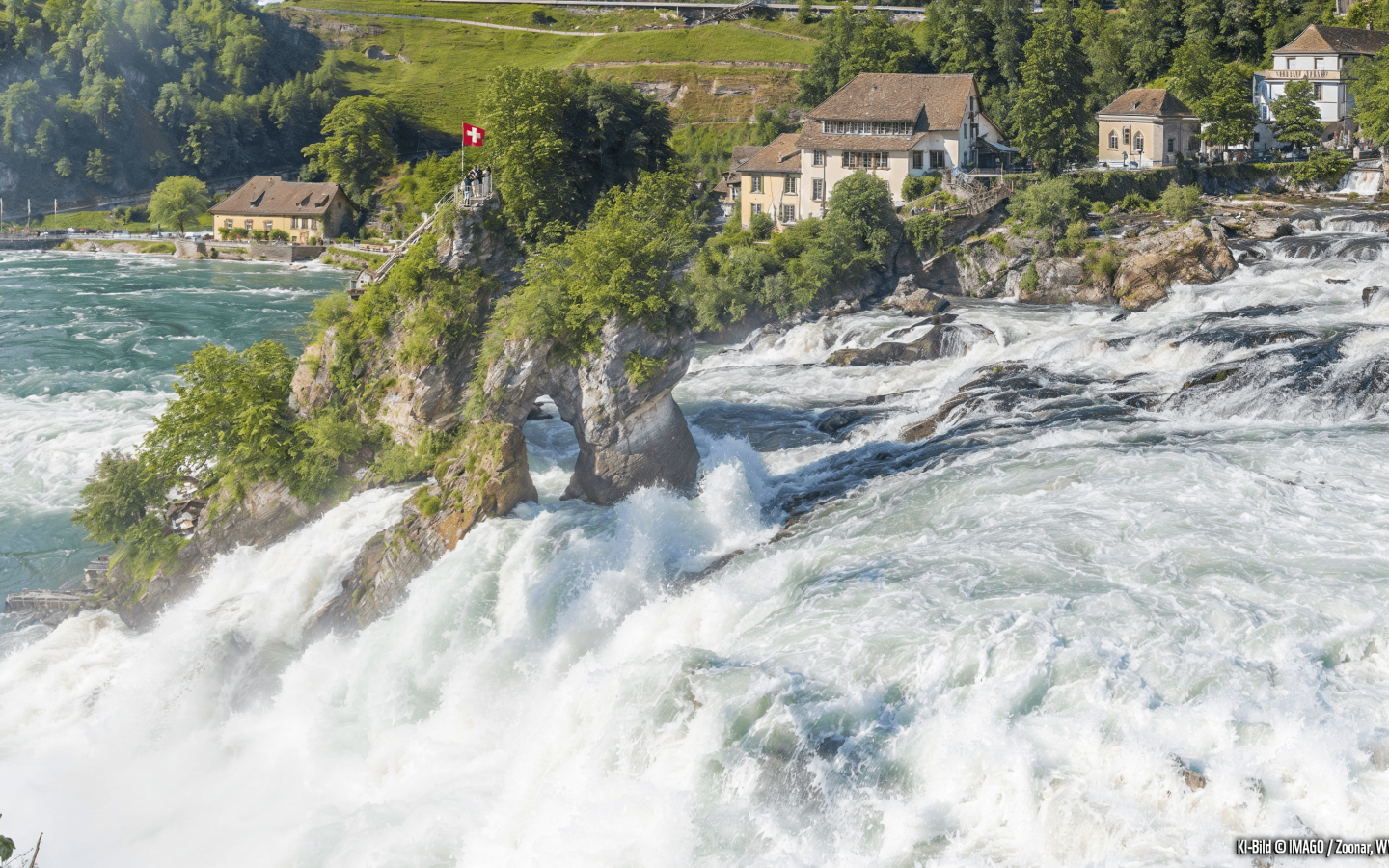 Rheinfall (KI) Klimawandel vorher