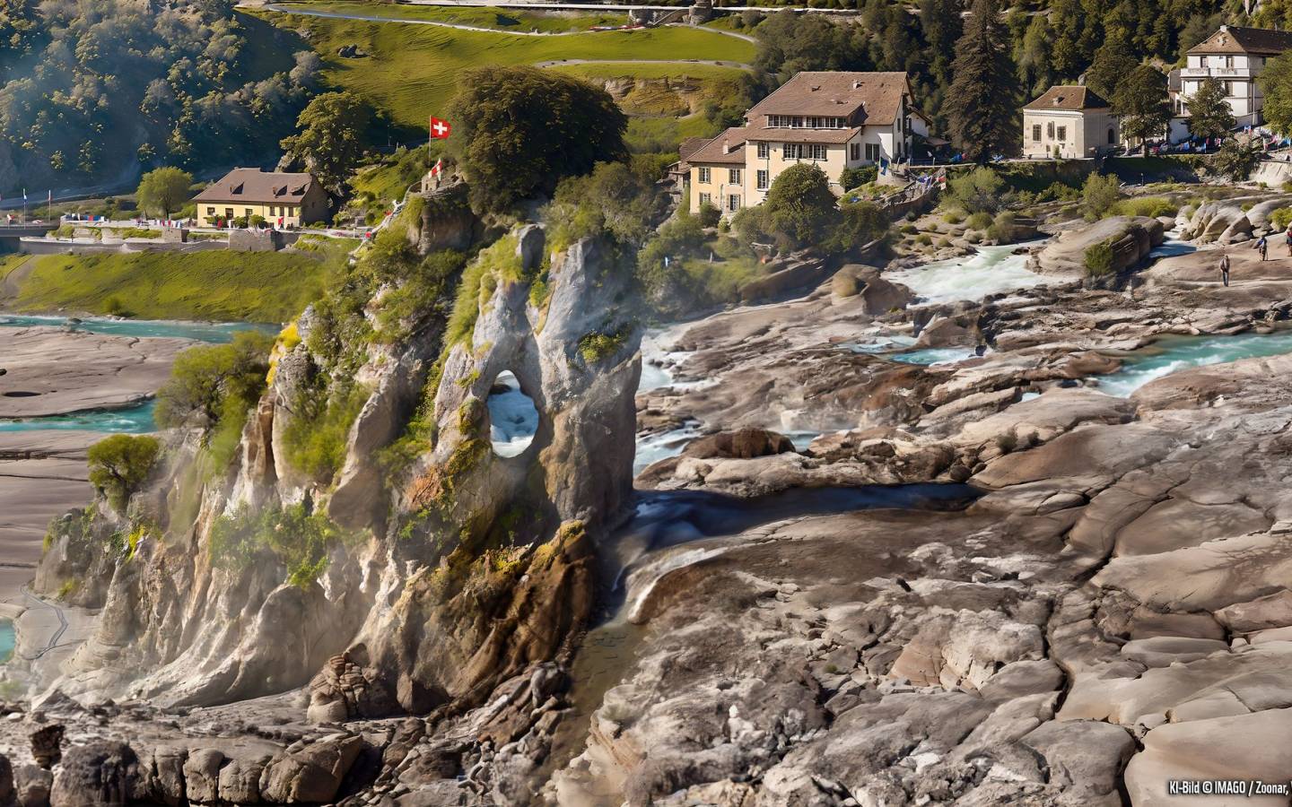 Rheinfall (KI) Klimawandel nachher 2085