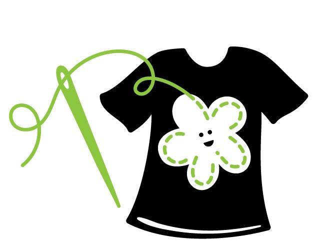 Illustration of a t-shirt being fixed