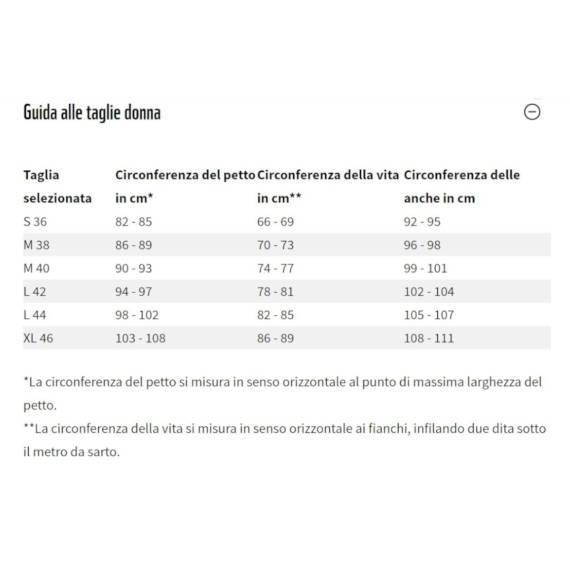 Guida alle taglie donna