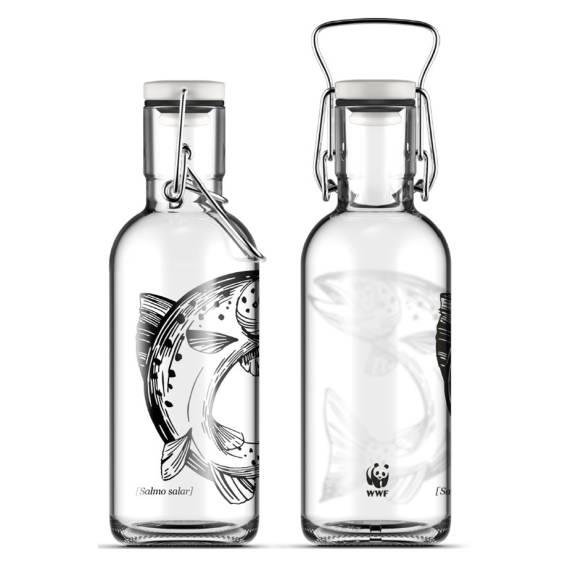 Trinkflasche Lachs front-back