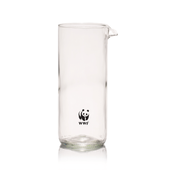 WWF Vase aus Weinflasche transparent