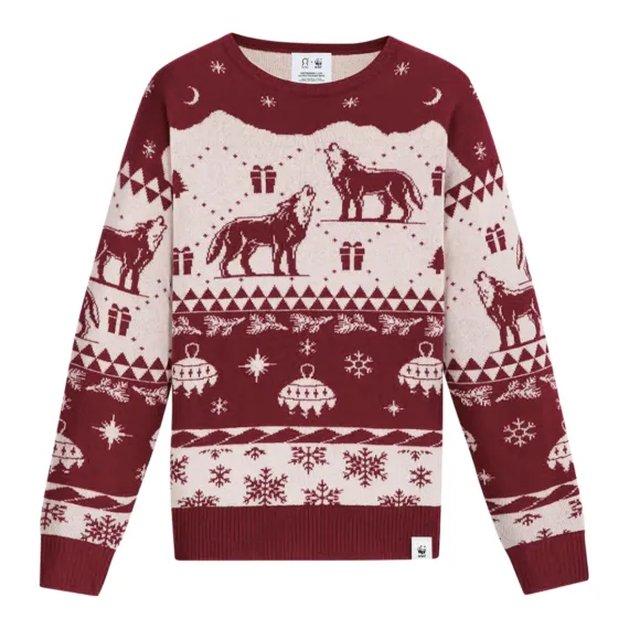 WWF Weihnachtspullover Wolf