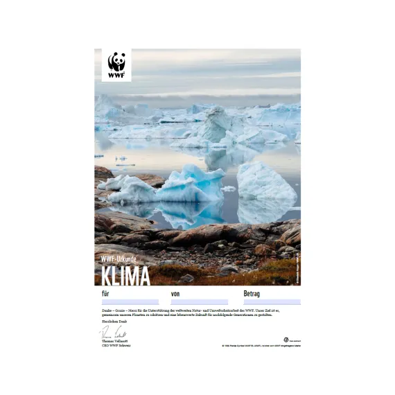 WWF Geschenkurkunde «Klima»