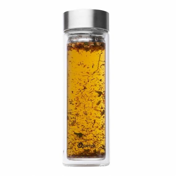 Teeflasche doppelwandig mit Sieb und Deckel, 430ml