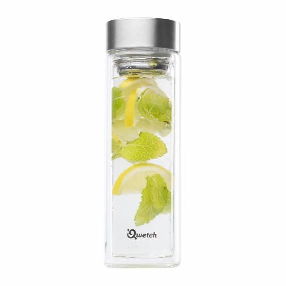 Teeflasche doppelwandig mit Sieb und Deckel, 430ml
