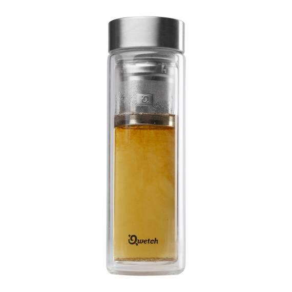Teeflasche doppelwandig mit Sieb und Deckel, 430ml