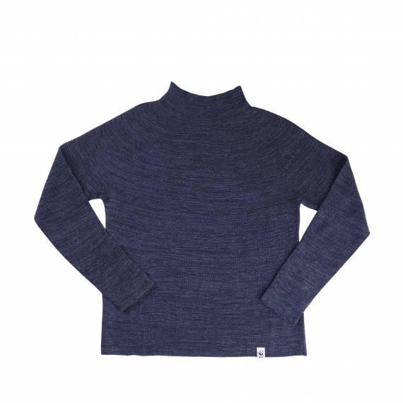 Feinstrick-Pullover Turtleneck, Leinen/Merino-Wolle