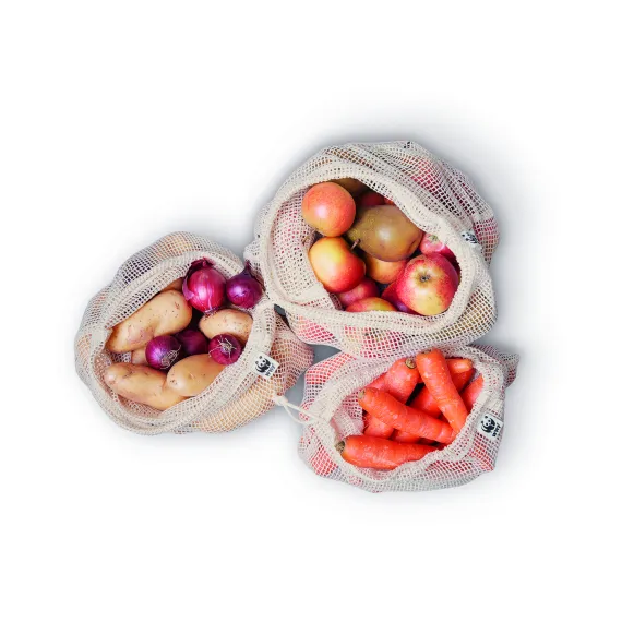 Mehrwegbeutel für Früchte- und Gemüse, 3er-Set