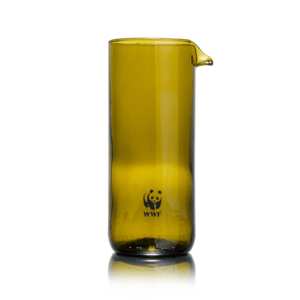 WWF Vase aus Weinflasche olive