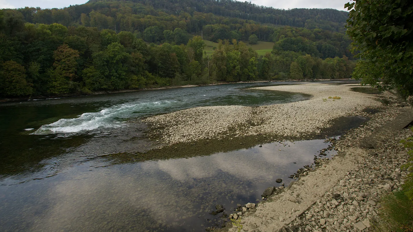 Pebble in un fiume