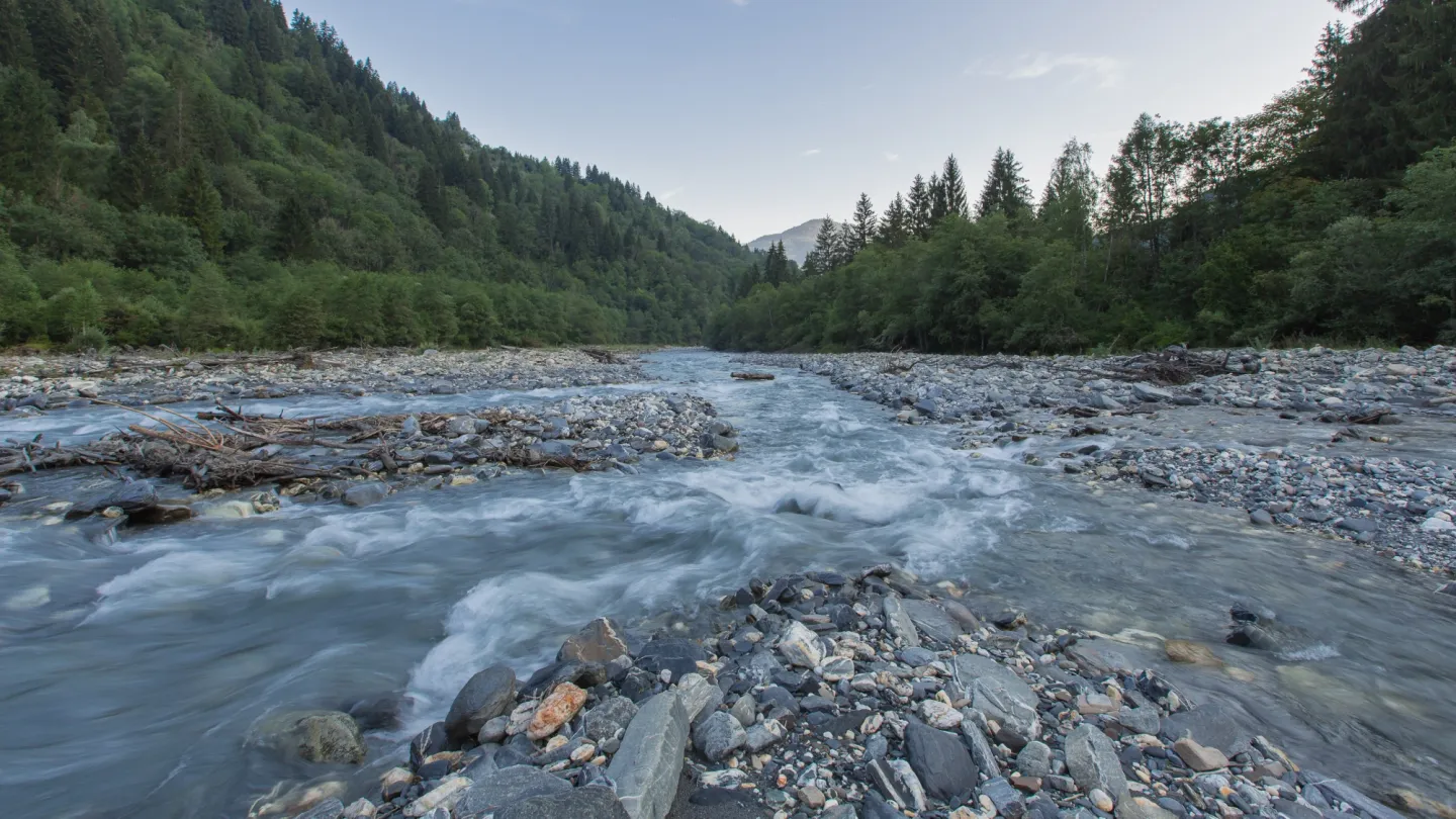 Schweizer Fluss Glenner