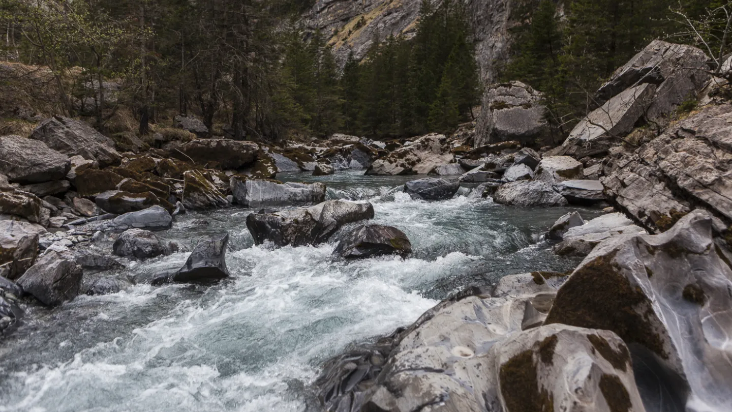 Schweizer Fluss Kander