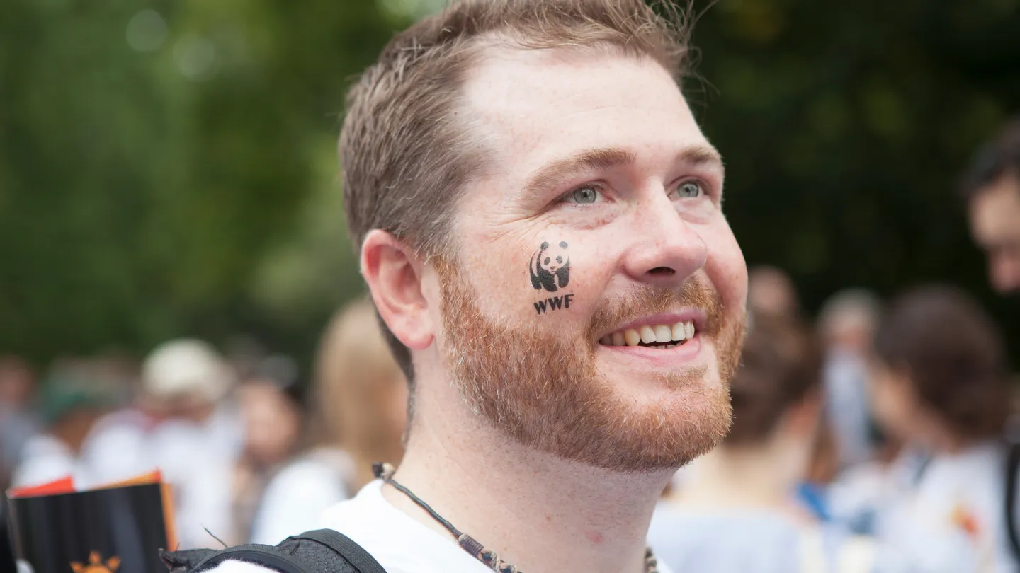 Szene aus dem Climate March in New York, 2014