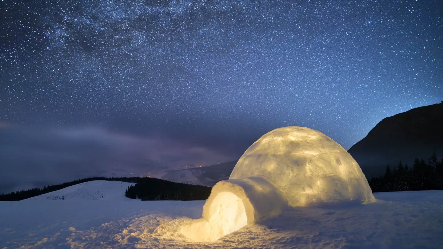 Iglu in der Nacht