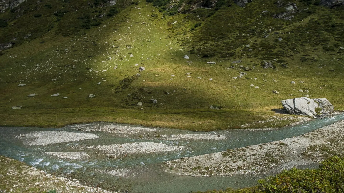 Inseln im Fluss Aua da Fedoz
