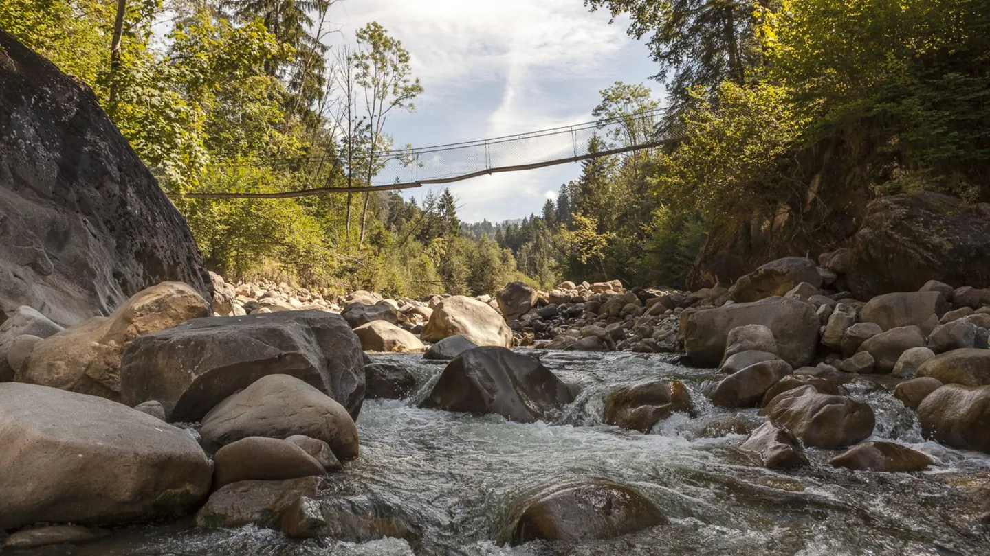 Hängebrücke über der Entlen
