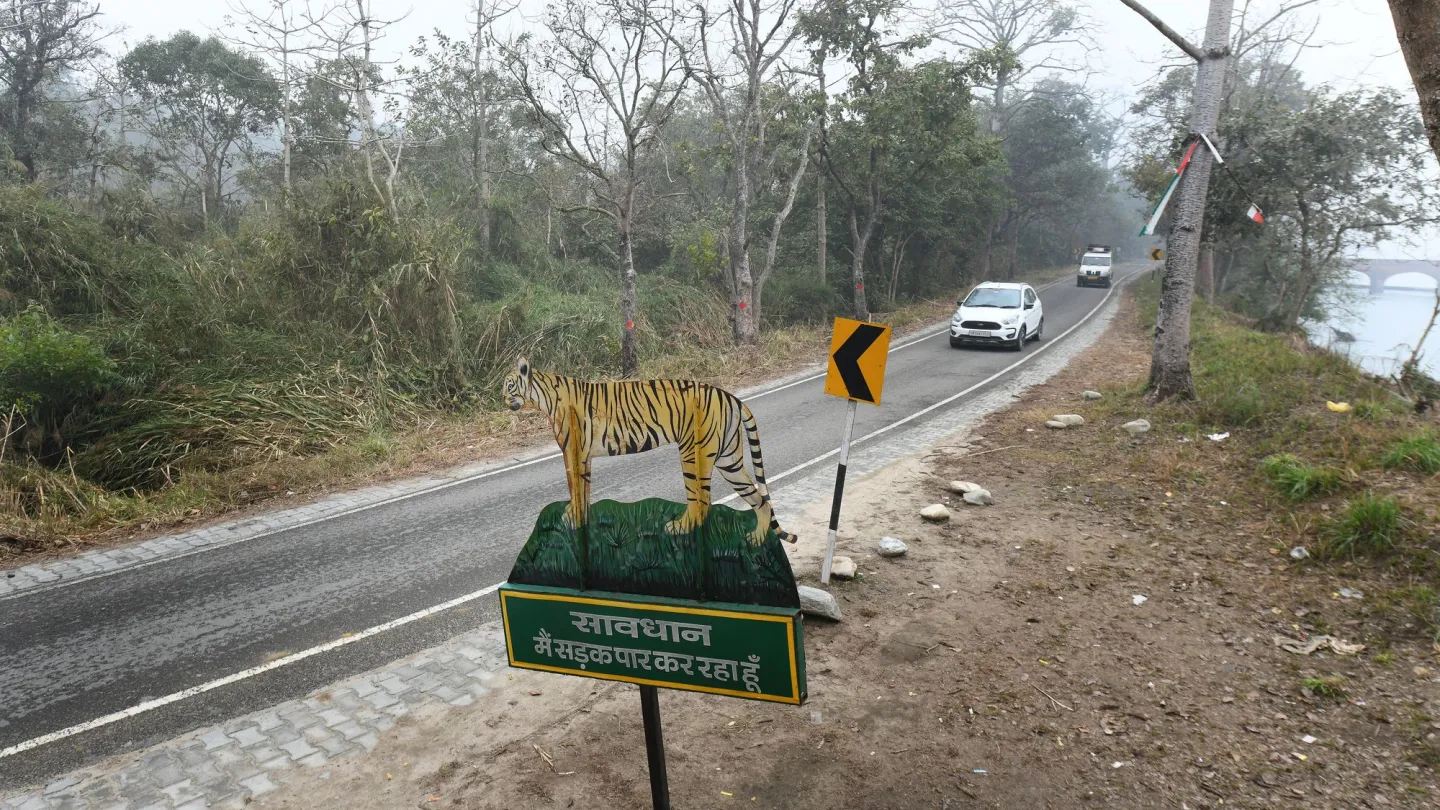 Strasse durch das Philibhit Tiger Reservoir