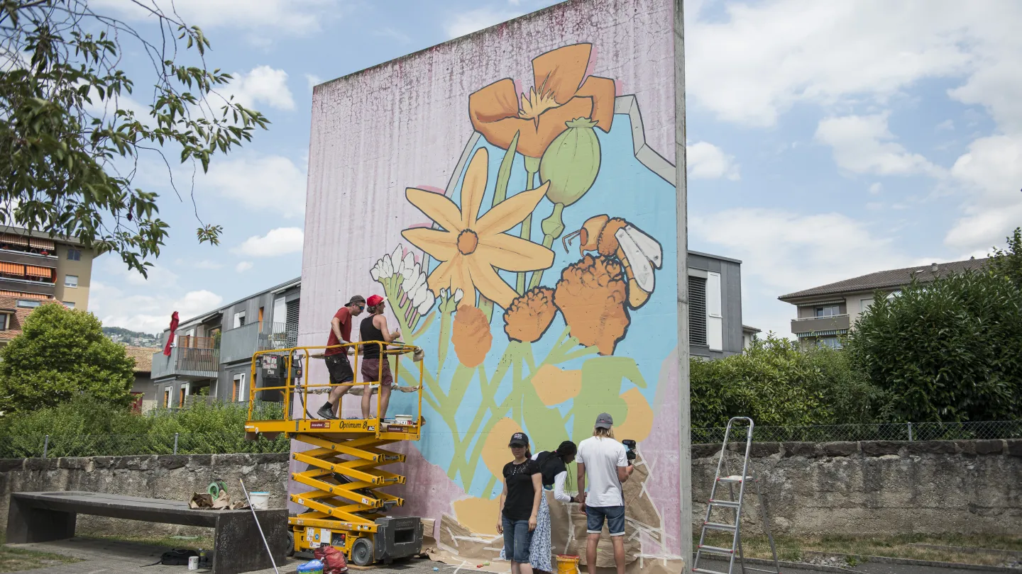 WWF Youth malt eine Biodiversitätsbotschaft an die Wand