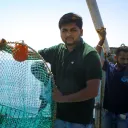 Dhaval mit seinem Netz