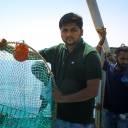 Dhaval mit seinem Netz