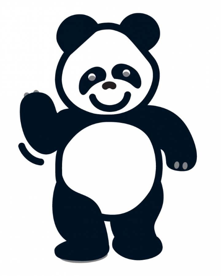 LiLu-Panda-Illustration winken