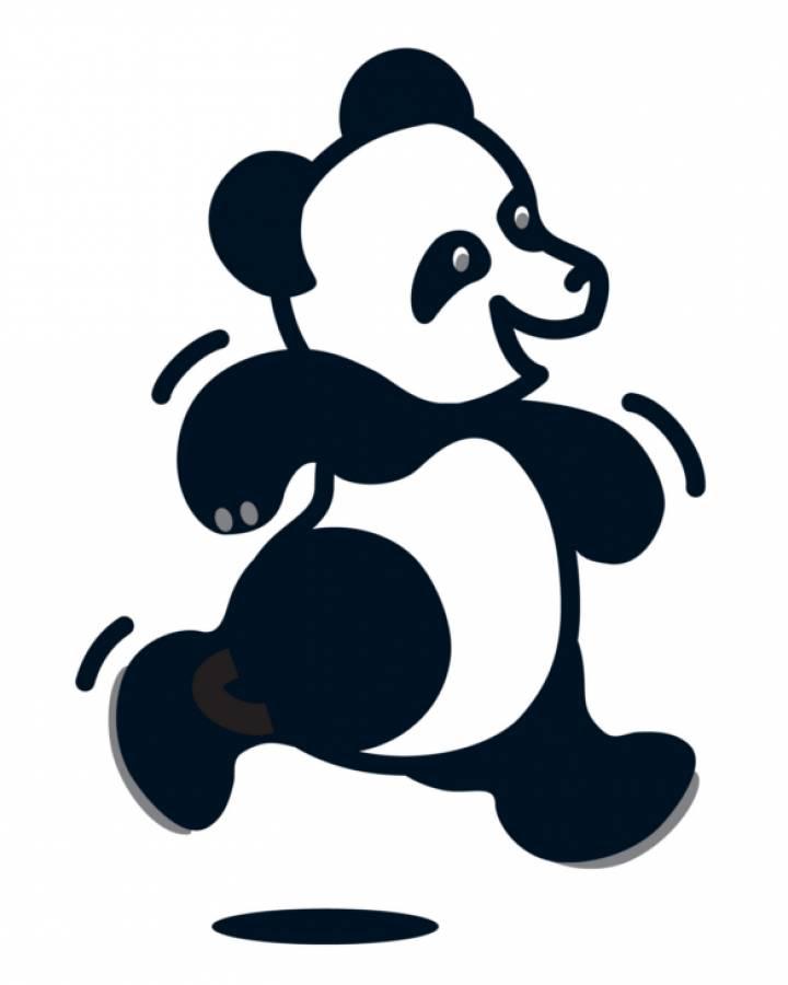 LiLu-Panda-Illustration rennen