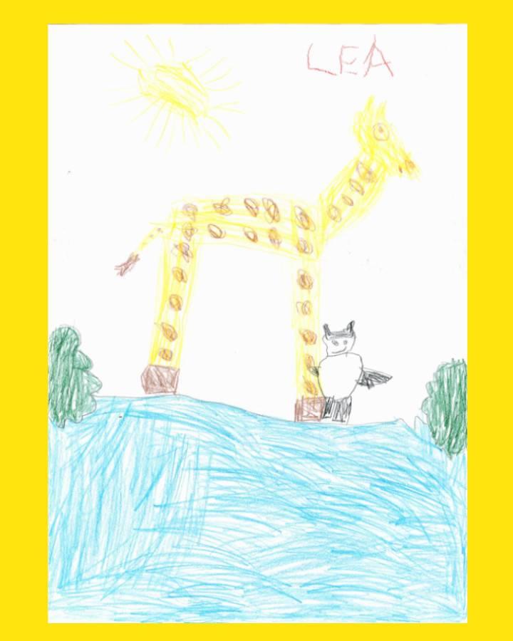 LiLu-Panda-Zeichnung Lea, 6 Jahre