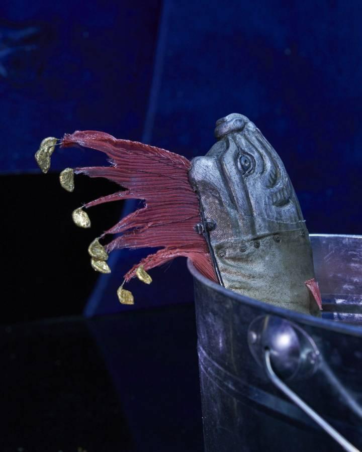 Fischpuppe im Pandamobil